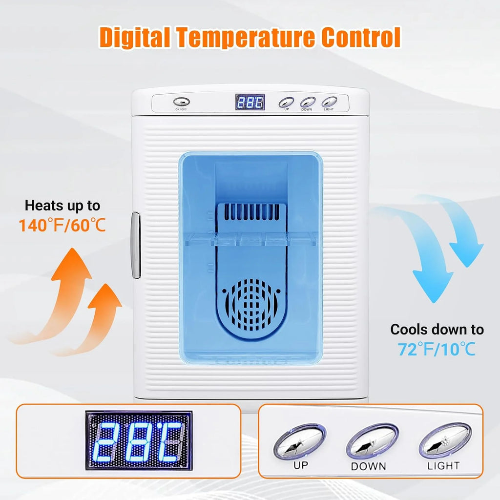 25 L Laboratory Incubator, Portable Reptile Science Laboratory Incubator, Digital Temperature Controlled 10��C-60��C (72��F to 140��F), Reptile Egg Incubator with AC&DC Power for Small Reptiles White