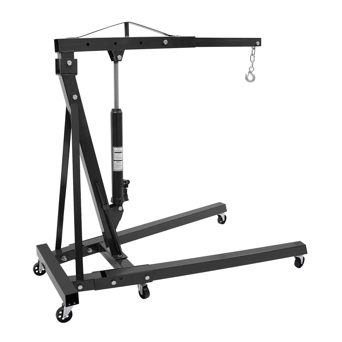 Folding Hydraulic Crane with Wheels for Workshops, Warehouses, Wharves to Move Gas Engines and Some Smaller Diesel Engines