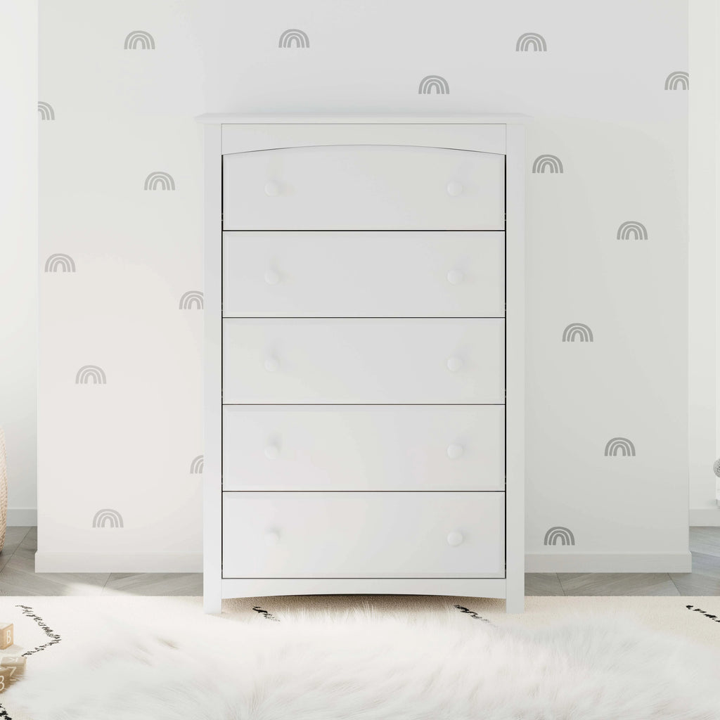 Storkcraft Kenton 5 Drawer Nursery Dresser, Pebble Gray