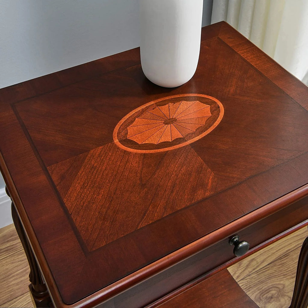 Solid Wood Coffee Table Console Table with Storage Drawer Square Side Table End Tables