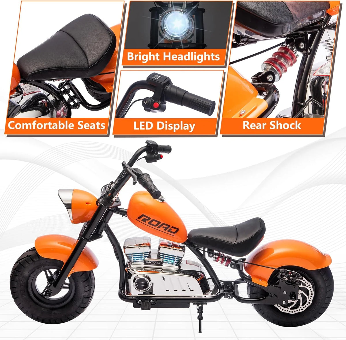 DEYGIA 24V 250W Kids Electric Dirt Bike, 12.5 MPH & 10-Mile Range, 176lb Capacity, Dual Suspension + Disc Brake, Twist Throttle - Electric Motorbike for Ages 8-14