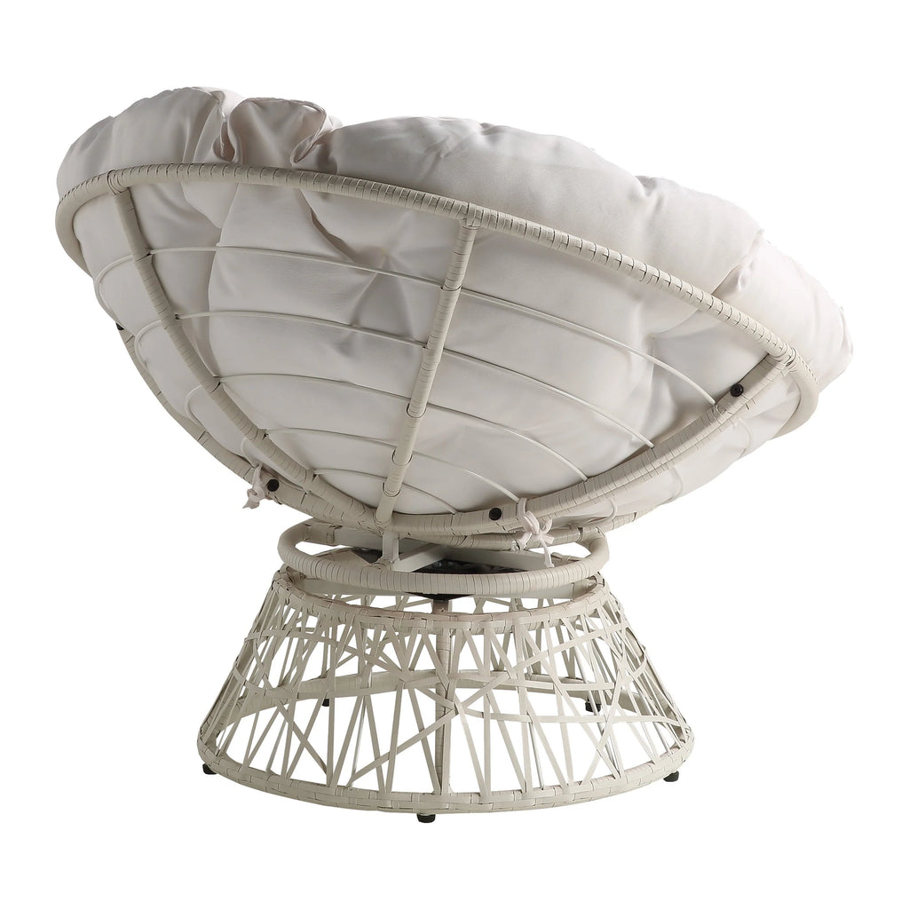 OSP Home Furnishings Wicker Papasan Chair with 360-Degree Swivel, 40�?W x 36�?D