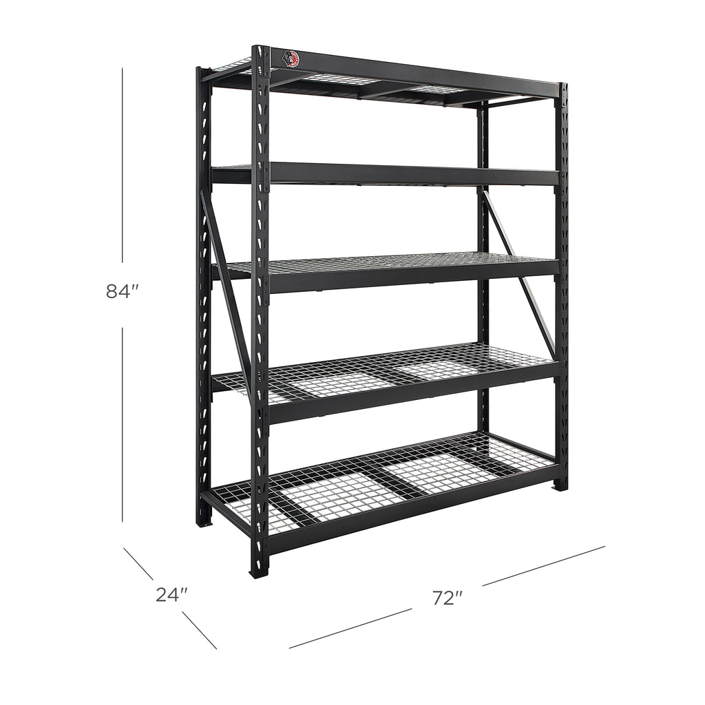Gorilla Rack 5-tier Industrial Rack, 72' x 24' x 84'