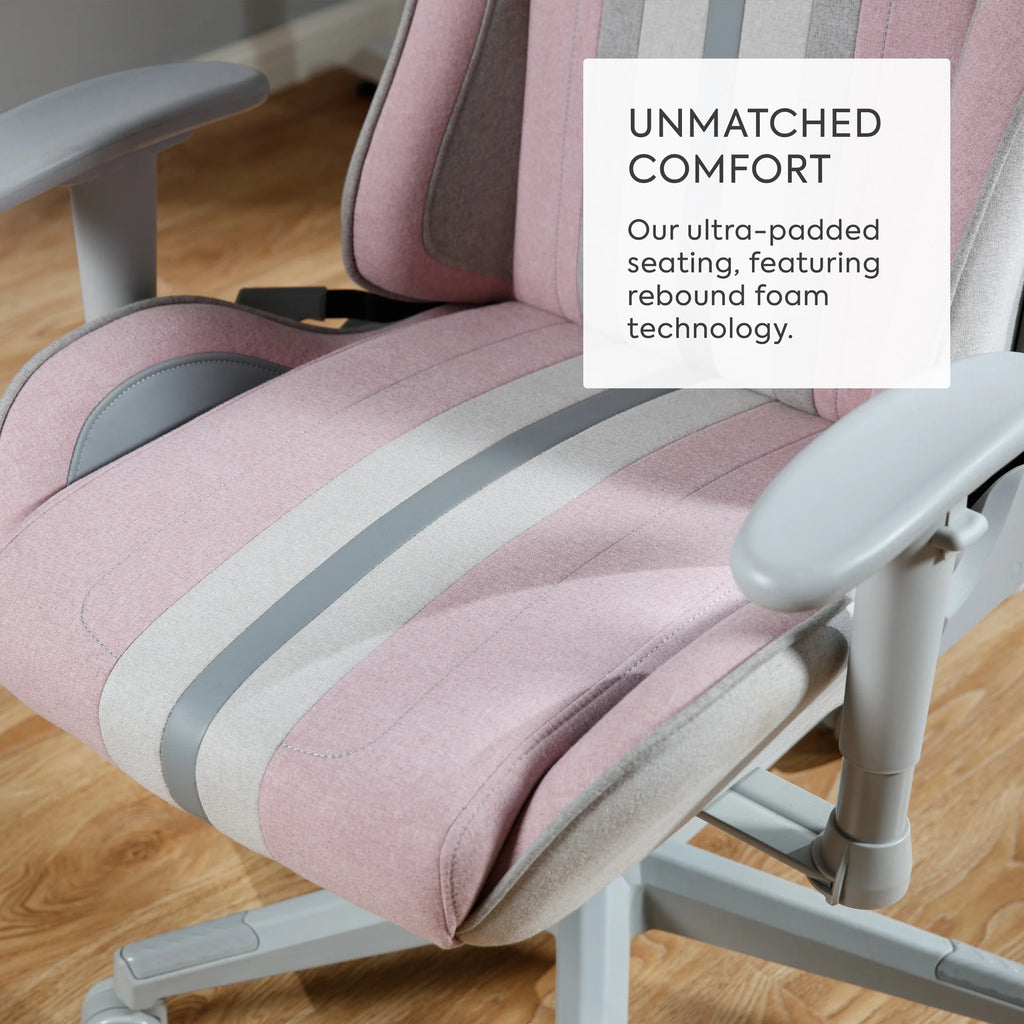X Rocker Mysa PC Gaming Chair with Lumbar Support, Pink