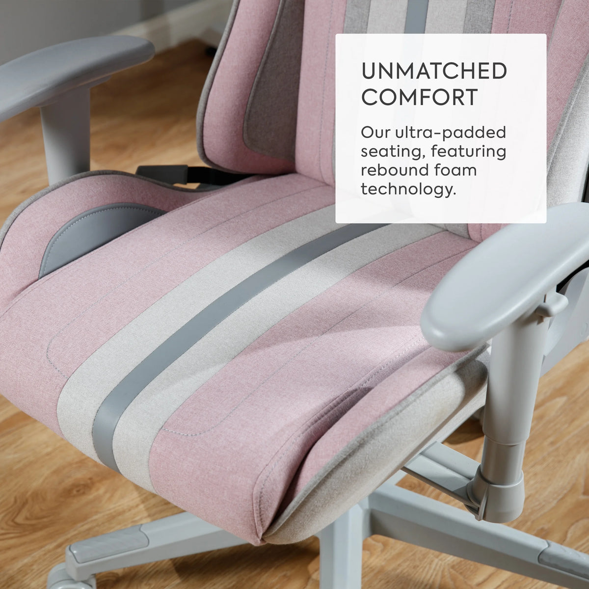 X Rocker Mysa PC Gaming Chair with Lumbar Support, Pink