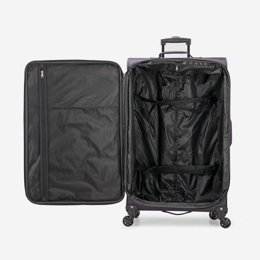 U.S. Traveler Aviron Bay Expandable Softside Luggage with Spinner Wheels, Navy, 31" Checked Large