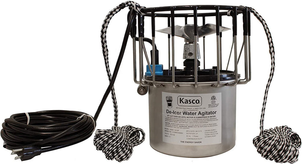 Kasco Deicer 1/2 HP Lake & Pond De-icer 120V �C Single Phase with 25 Ft Electric Power Cord | Water Deicer for Ponds, Lakes & Dock Bubbler