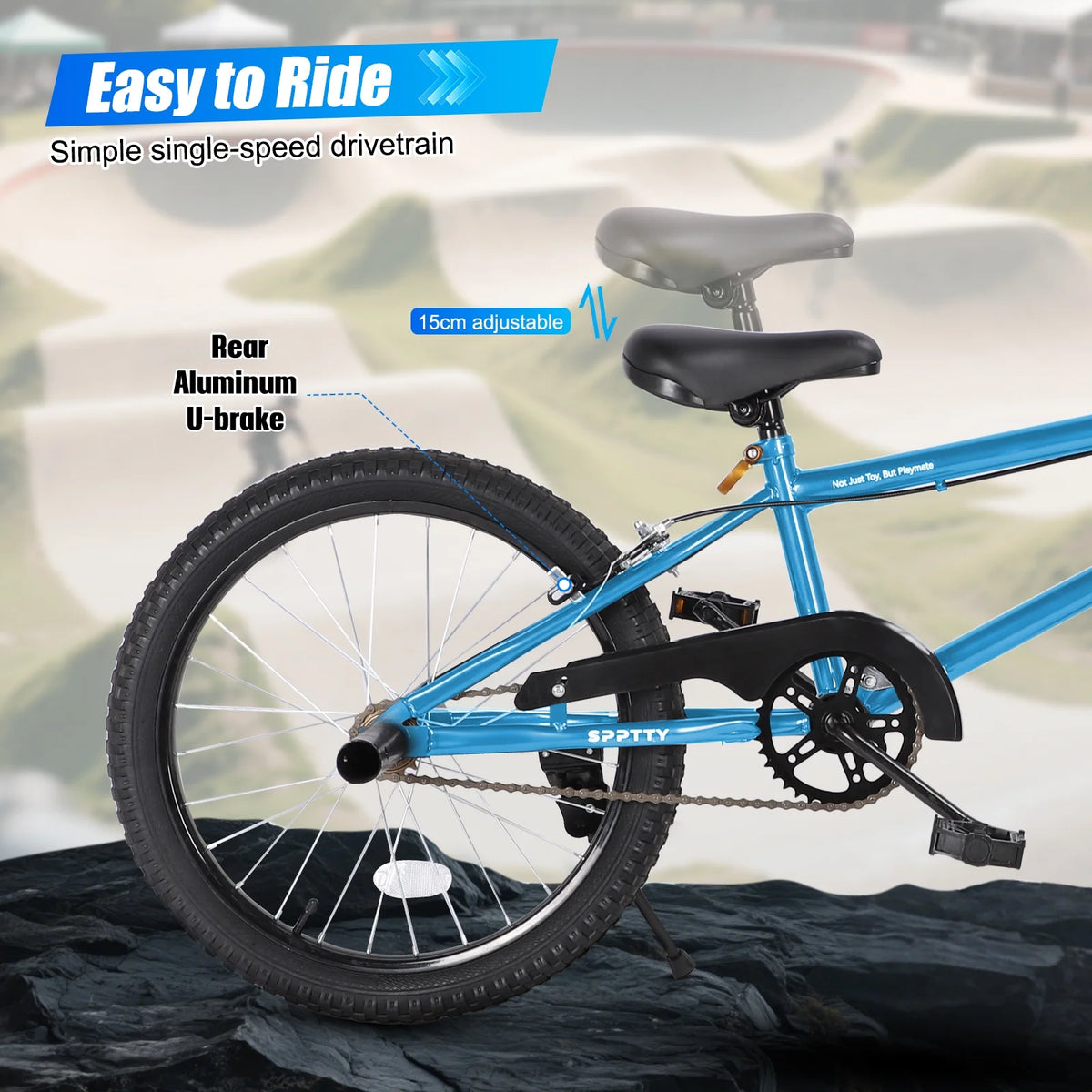 SPPTTY 20" Freestyle BMX Bike with 4 Pegs,Kids Bicycle for Teen Beginner, Age 7-14 Years,Multicolor