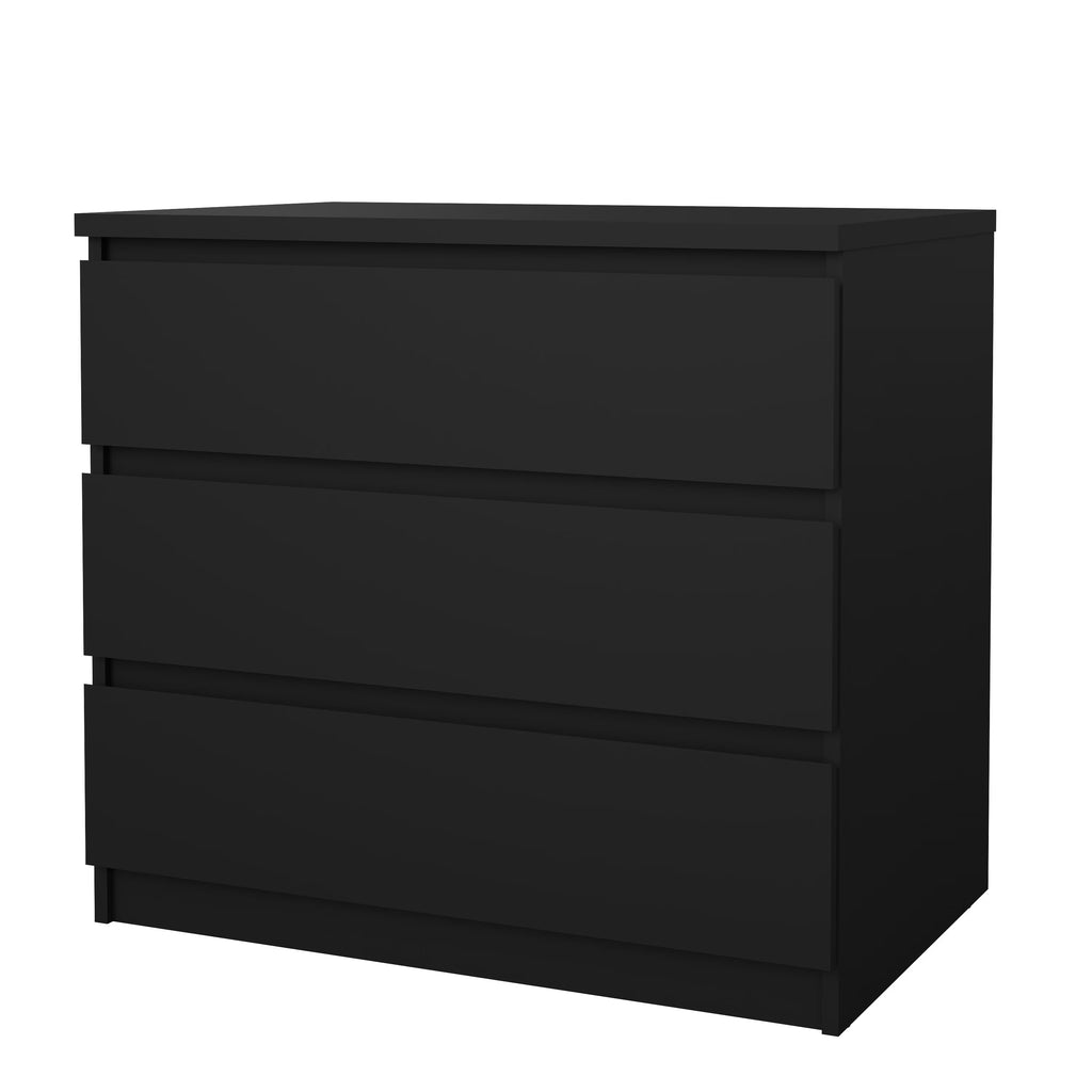Tvilum Scottsdale 3 Drawer Chest Dresser for Adults, White High Gloss