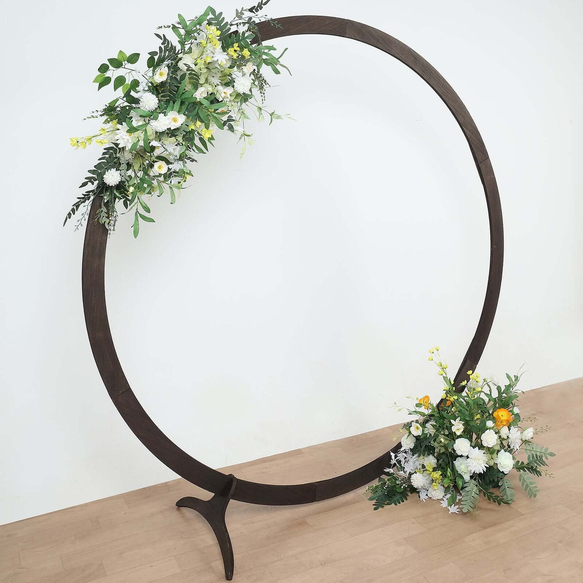 Efavormart 7FT Rustic Square Wedding Arch Wooden Backdrop Stand, Wedding Ceremony Arch - Brown