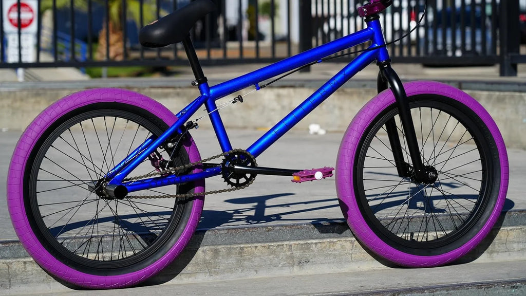 Elite BMX Bicycle 20” Freestyle Bike - Stealth Blue Purple Ideal for Ages 7 to 18 Years