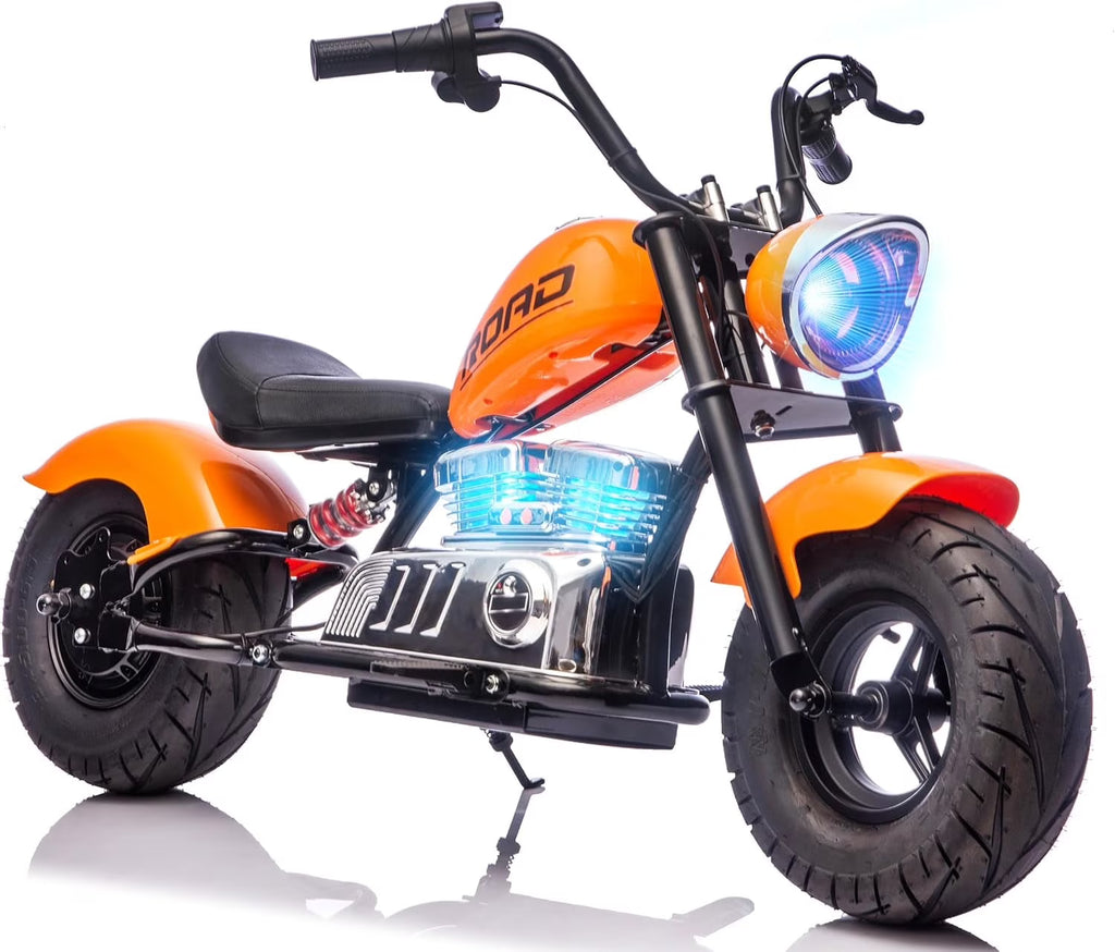 DEYGIA 24V 250W Kids Electric Dirt Bike, 12.5 MPH & 10-Mile Range, 176lb Capacity, Dual Suspension + Disc Brake, Twist Throttle - Electric Motorbike for Ages 8-14