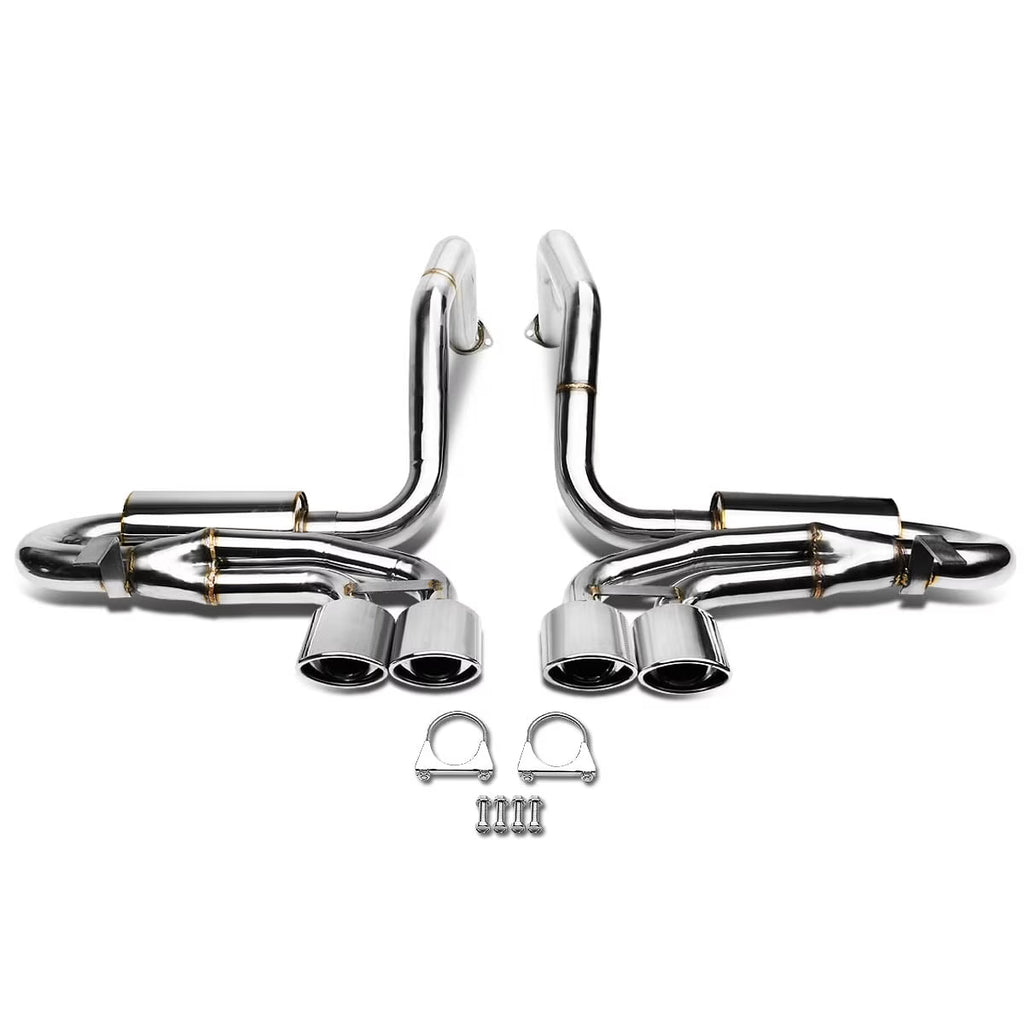 DNA Motoring For 97-04 Chevy Corvette C5 Z06 LS Quad 4.25" Oval Muffler Tip Catback Exhaust System