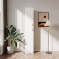 74.8'' Tall Kitchen Pantry Cabinet, Floor Freestanding Storage Cabinet with Inadjustable Shelves and Two Doors, Narrow Tall Cupboard for Dining Room, Living Room, Bedroom, Entryway, White