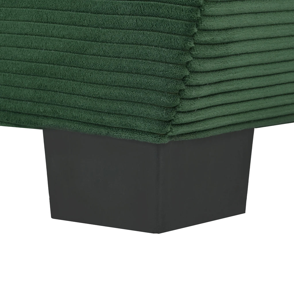 NYBOPAVIS 85.4" Corduroy Sofa, Oversized Loveseat Sofa Couch for Living Room Green