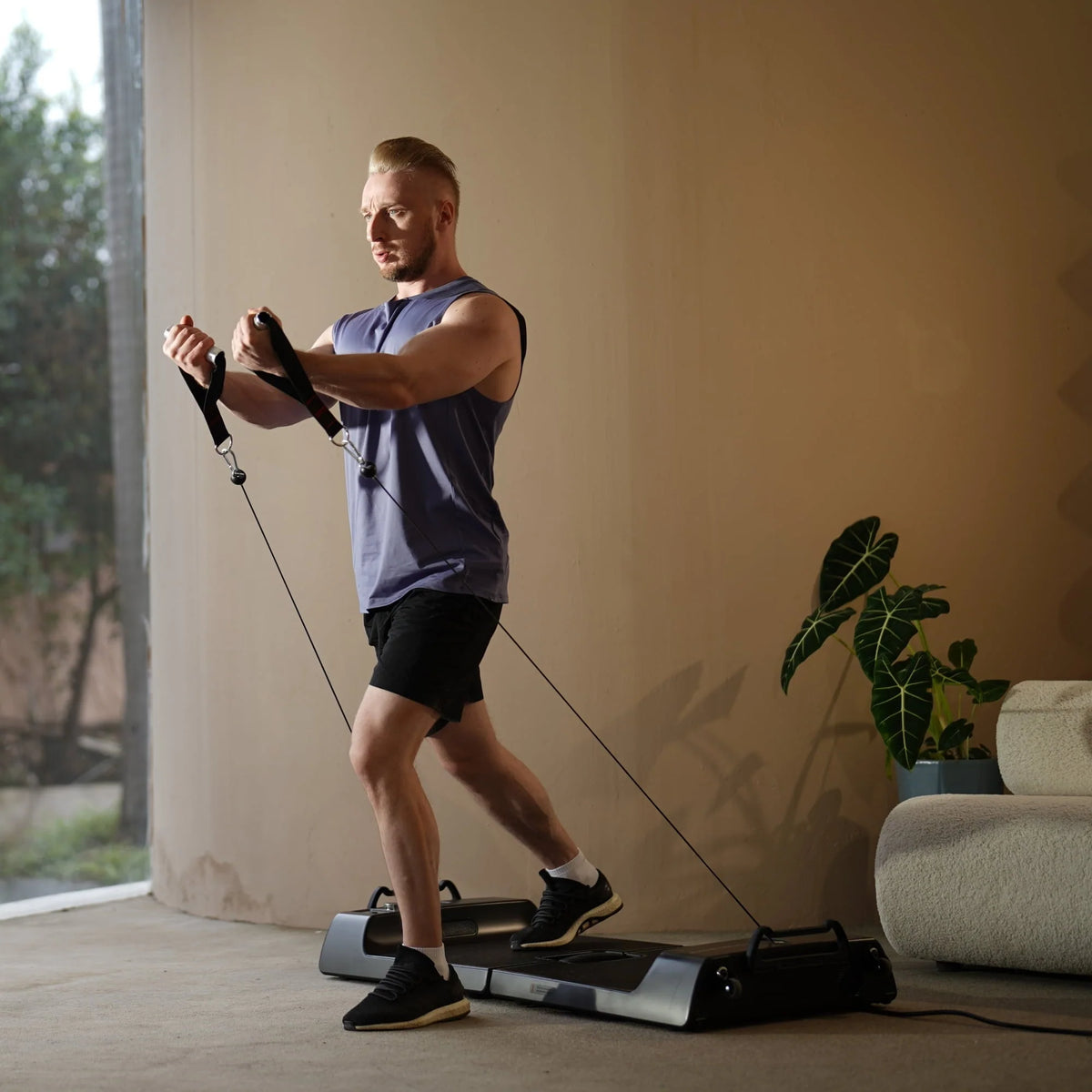 Motion Space Smart Trainer | 6 in 1 Home Gym Fitness Equipment, Adjustable Full Body Resistance Training, Workout Equipment with APP, Multifunctional Weightlifting with Eccentric, Isokinetic Modes