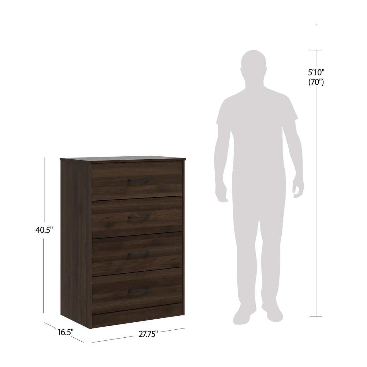 Mainstays Ardent 4 Drawer Dresser, Euro Oak