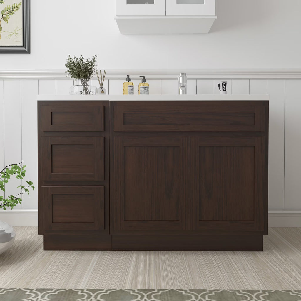 45 in. W x 21 in. D x 32.5 in. H Bath Vanity Cabinet without Top in Gray