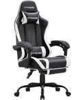 GTRACING GTWD-200 Ergonomic Gaming Chair with Adjustable Pillows and Footrest , White