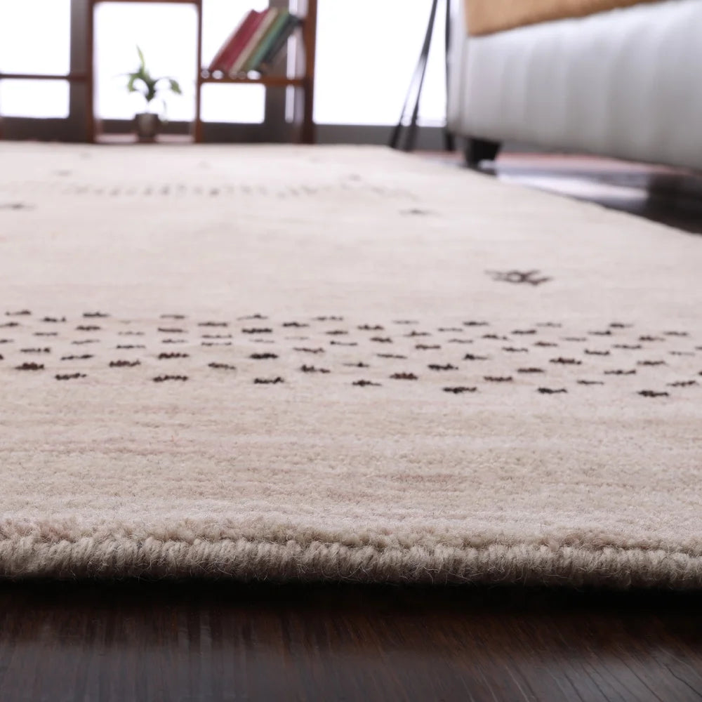 Rugsotic Carpets Handmade Rugs Hand Knotted Loom Rectangle 3'x5' Orange Wool for Indoor Use