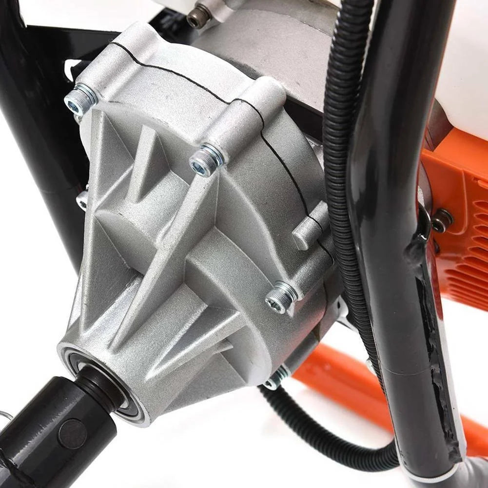 PRIJESSE Gas Powered Earth Digger Post Hole Digger with 3 Extension Rods + 3 Auger Drill Bits