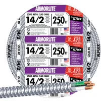 Southwire 250 Ft. 14/2 MC Armored Cable Electrical Wire