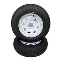 2-Pack Trailer Tire on Rim ST205/75D15 Tex Star LRC 6 Ply Bias 5 Lug White Spoke Wheel 5X4.5" Bolt Pattern