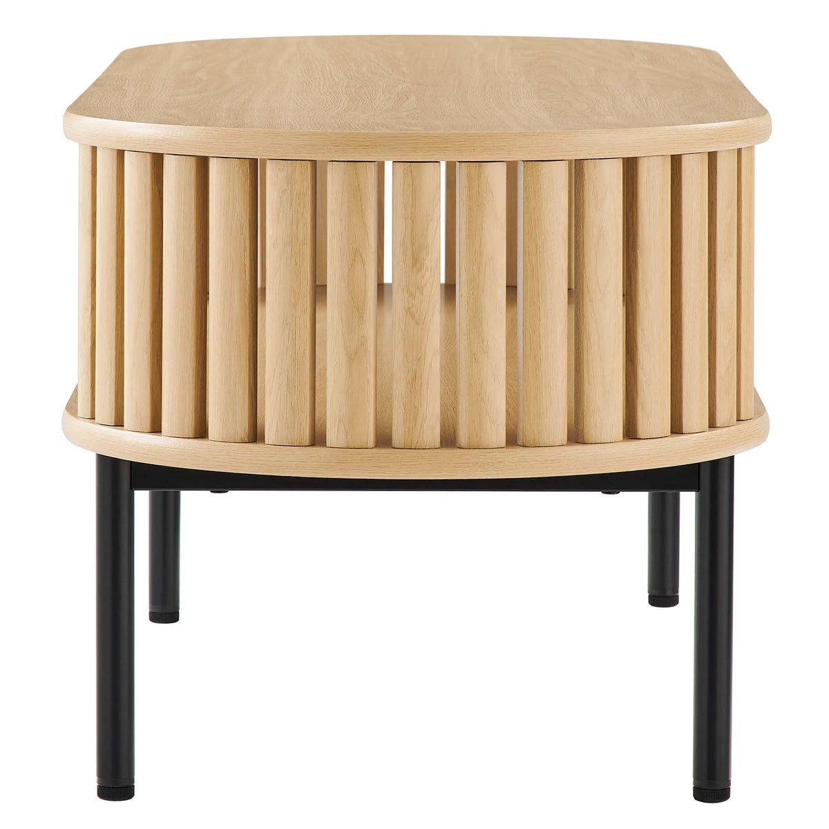 Modway Fortitude Wood Coffee Table in Walnut Black