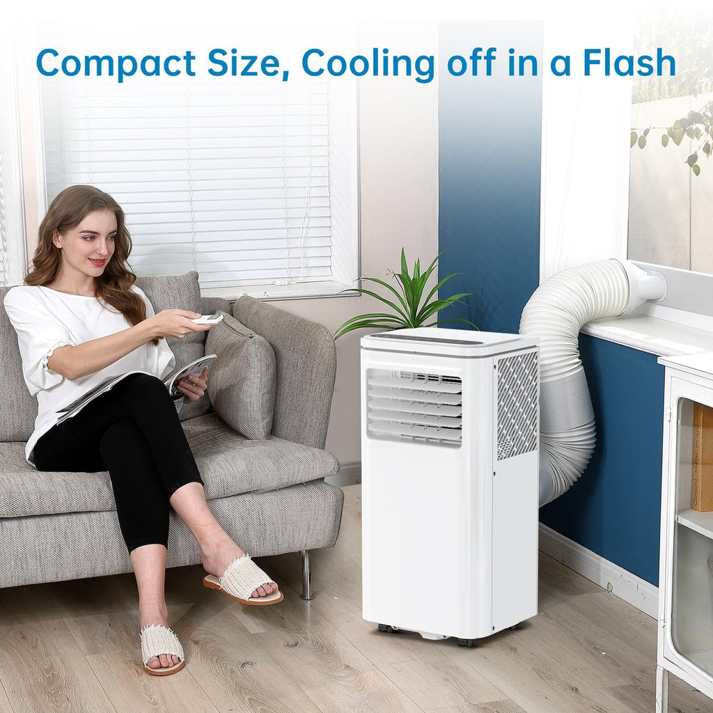 14000 BTU Portable Air Conditioner with Heat, 3-in-1 AC Unit for Rooms up to 750 Sq.Ft, Quiet Operation, Dehumidifier & Fan, Window Kit Included