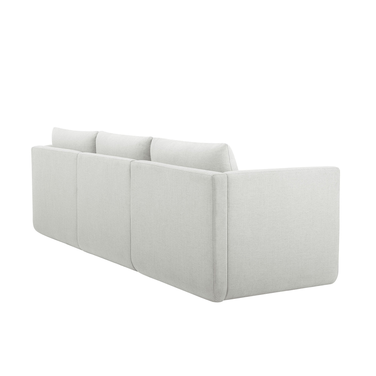 Beautiful Drew Modular Sectional Sofa with Ottoman by Drew Barrymore, Gray Fabric