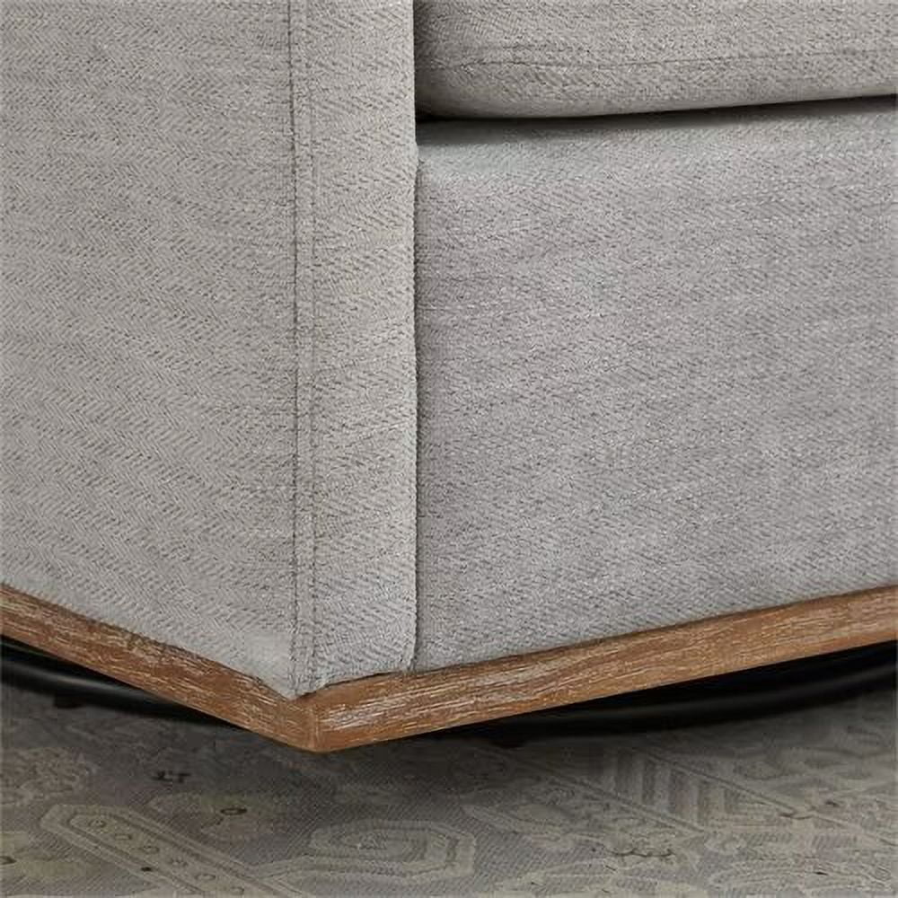 Swivel Accent Chair, Modern Chenille Upholstered Lounge Chair Armchair with 360 Degree Swiveling Base, Leisure Club Chair Comfy Accent Single Sofa Chair for Nursery Bedroom Living Room, Taupe