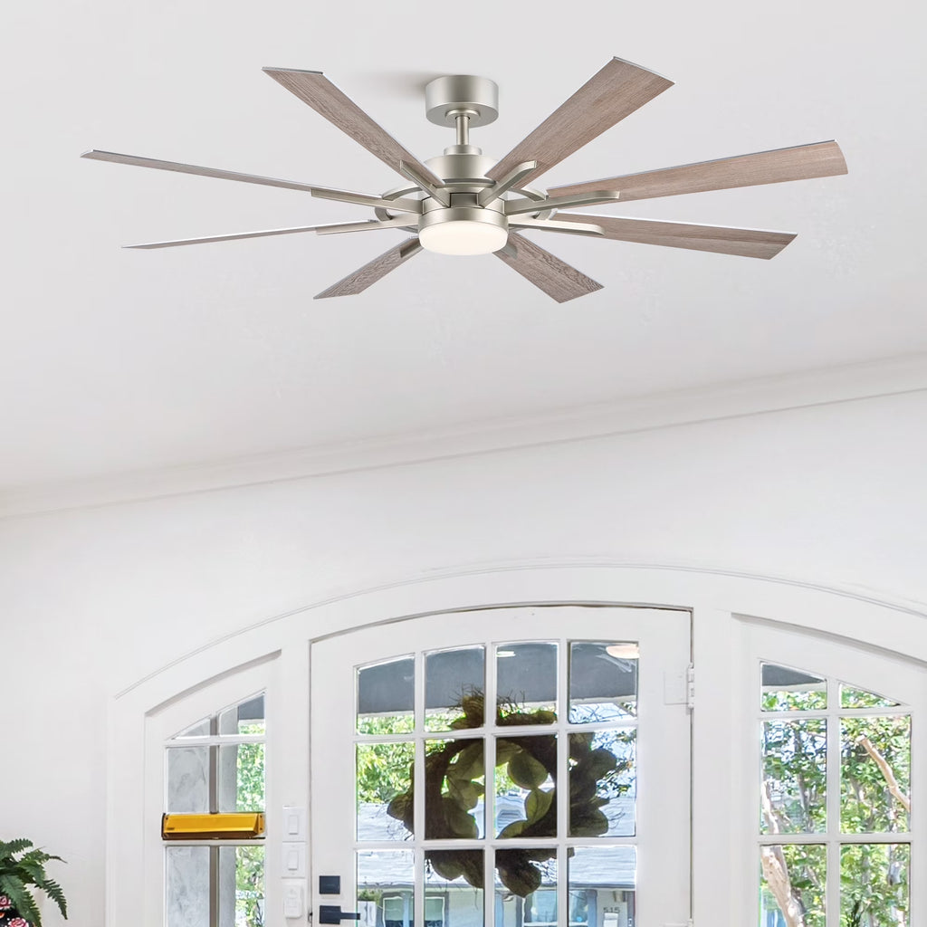 Bestco 60" Ceiling Fan with Light Kit and Remote Control for Farmhouse Living Room