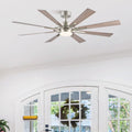Bestco 60" Ceiling Fan with Light Kit and Remote Control for Farmhouse Living Room