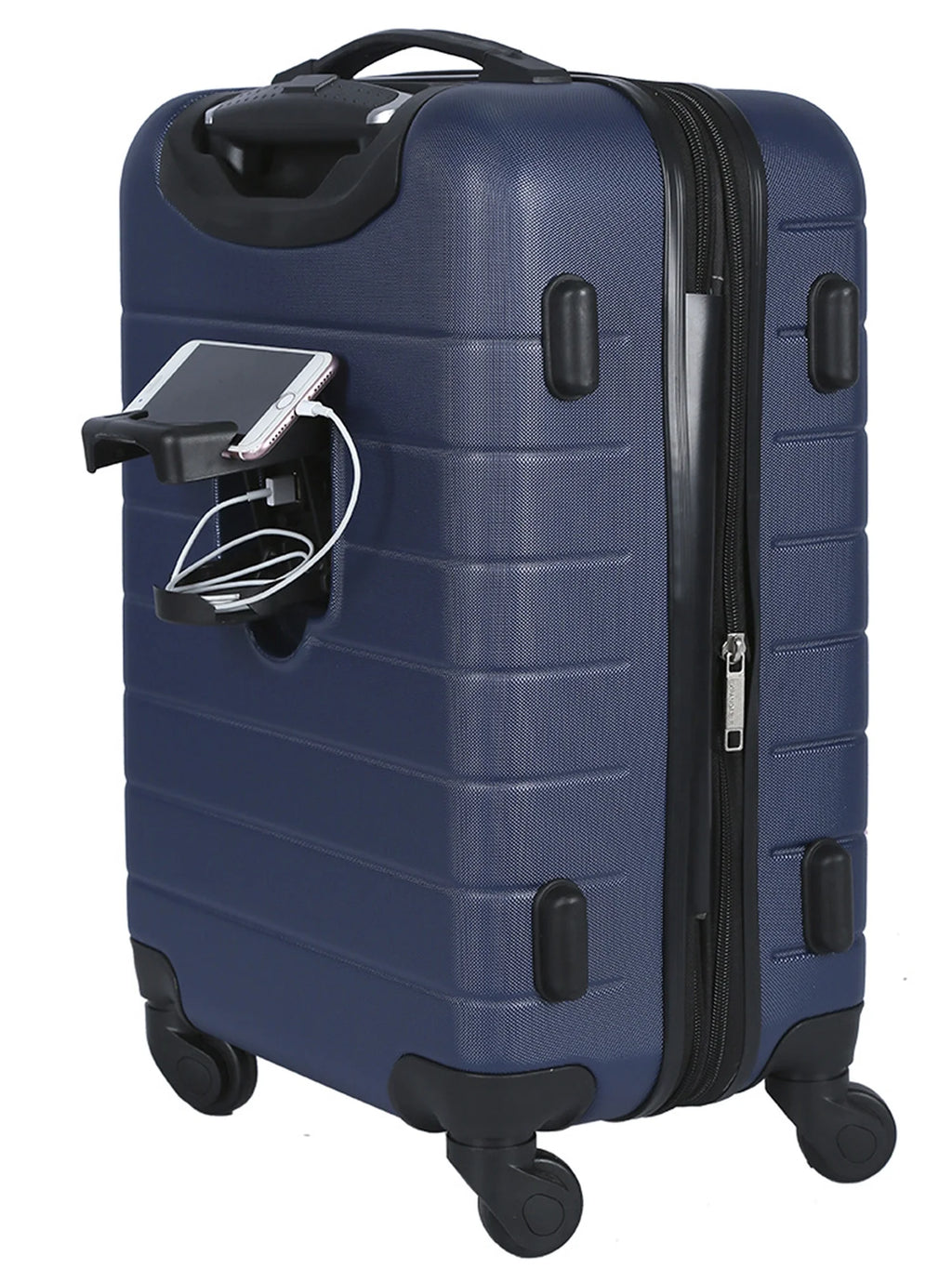 Wrangler 3 Piece Luggage Set with Cup Holder and USB Port, Olive Green