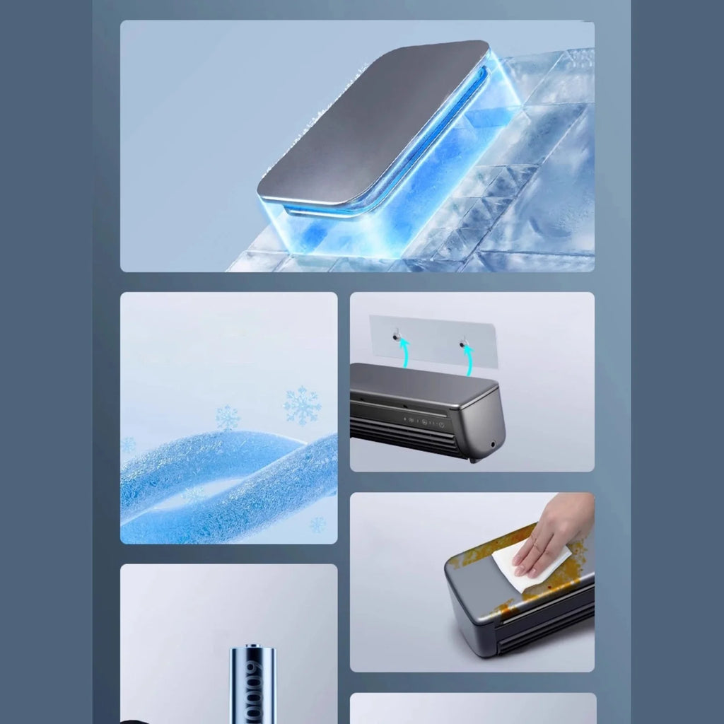 SeekLGT Portable Air Conditioners,Fan,No Drilling Kitchen Wall Air Conditioner Fan 2025 New Wireless Charging Air Conditioner 10s Instant Portable Wall Mounted Conditioners For Kitchen Bedroom