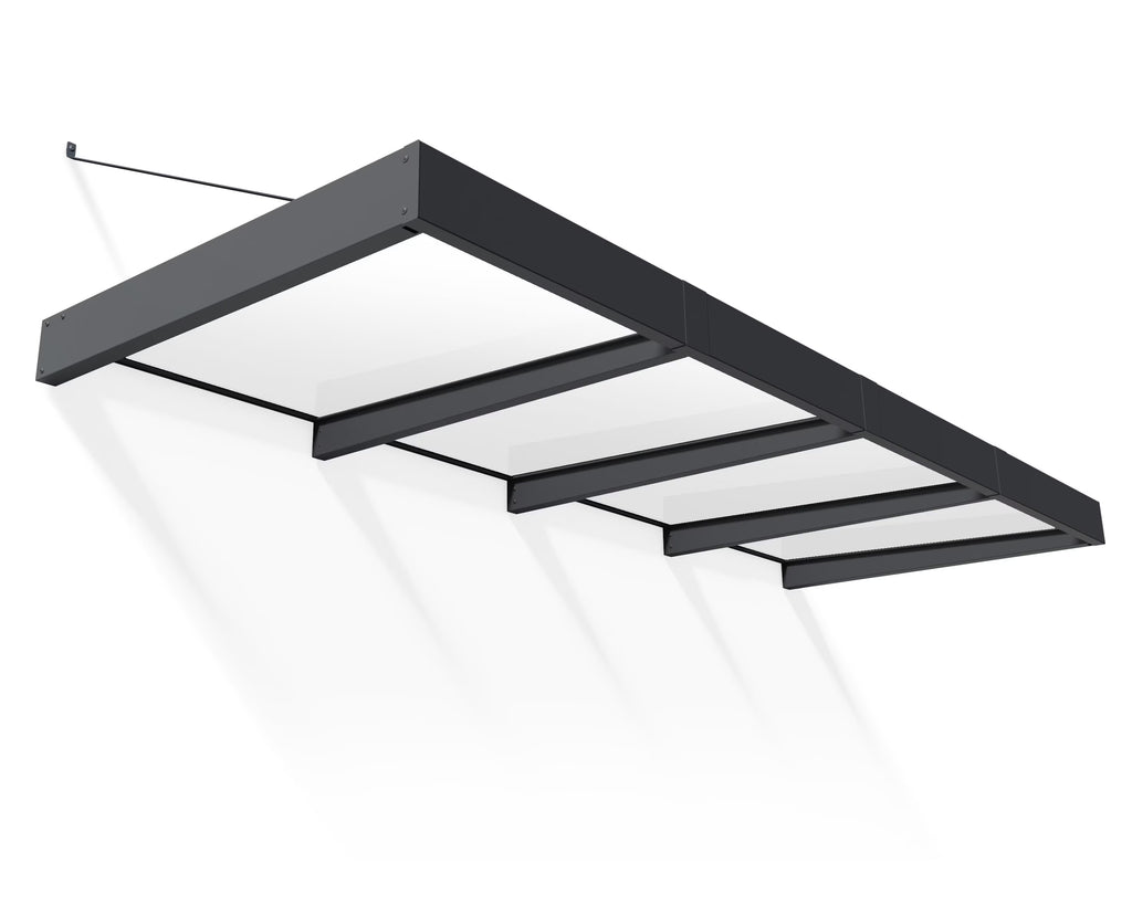 Palram - Canopia Sophia XL 2000 6' x 5' Acrylic Awning - Gray/Mist