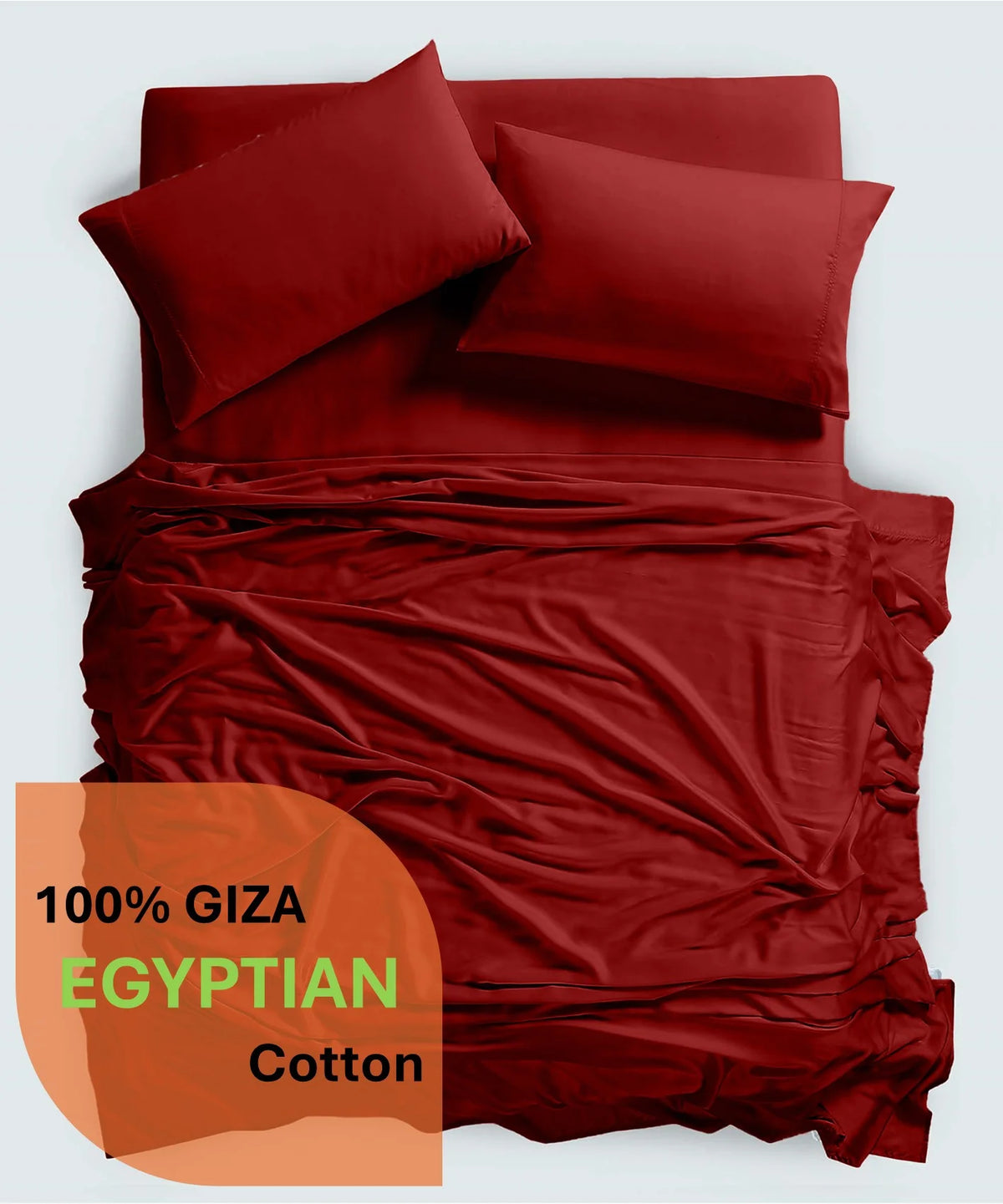 600 Thread Count, 100% Giza Egyptian Cotton Bedding Set, 4-PC Sheets Set, 15 Inch Deep Pocket of Fitted Sheet, Soft Sateen Weave Breathable - Black, Twin