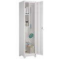 Marcree Slim Broom Storage Cabinet, Metal Cabinet with Shelves and Hanging Rod, 65" Utility Storage Cabinet with Locking Door, Tall Cleaning Storage Cabinet for Kitchen, Pantry, Office, Shop, Garage