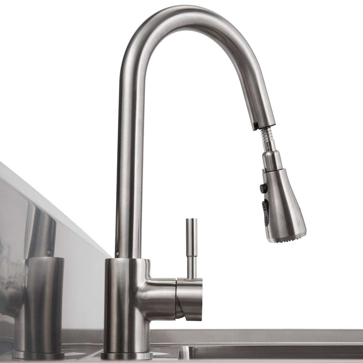 TRINITY 32' x 16' Stainless Steel Utility Sink with Pull-out Faucet