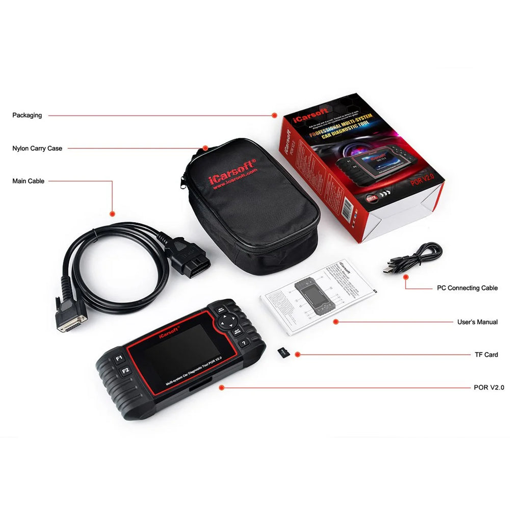 Icarsoft Auto Diagnostic Scanner POR V2.0 for Porsche with ABS Scan, Oil Service Reset ect