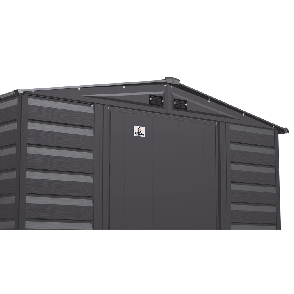Arrow Select Steel Storage Shed Steel Storage Shed, 6x5, Charcoal