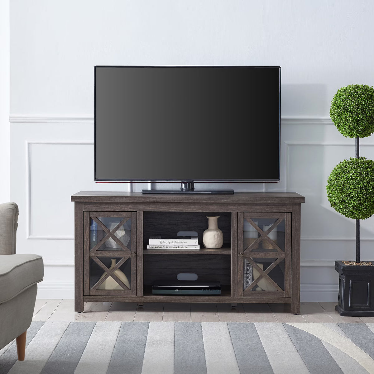 Evelyn&Zoe Colton TV Stand for TV's up to 55", White