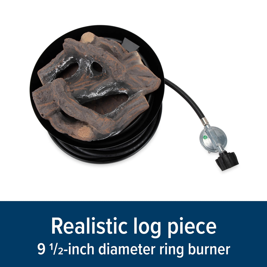 Camco Olympian Big Red Campfire, Approved for RV Campgrounds, Includes 10-Foot Propane Hose (58035)
