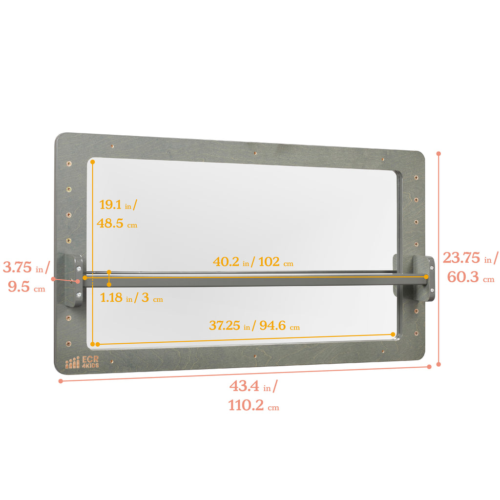 ECR4Kids Wall-Mounted Coordination Mirror, Natural