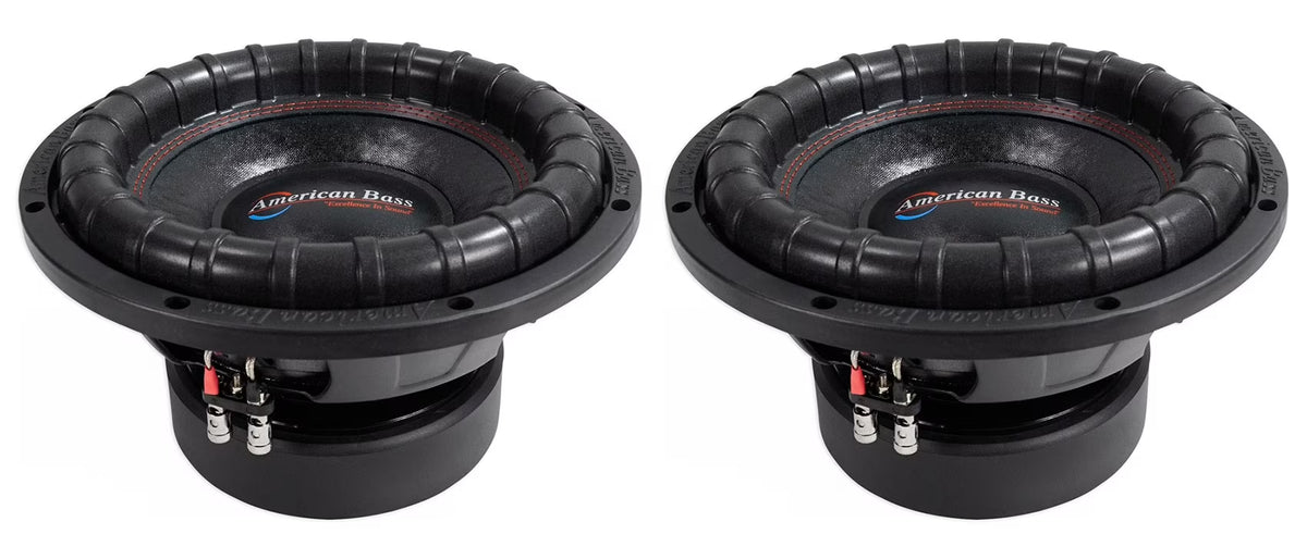 (2) American Bass ELITE-1244 2400w 12" Competition Car Subwoofers 3" Voice Coils