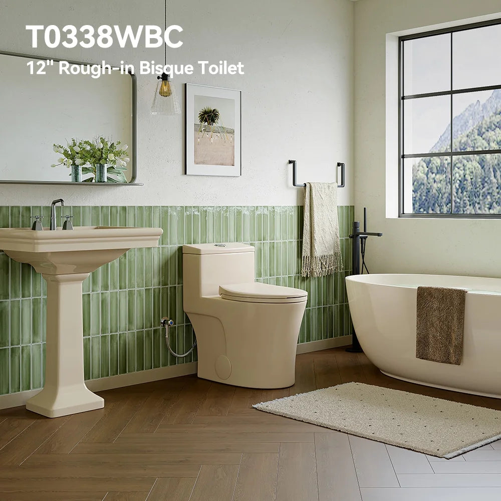HOROW Compact One Piece Toilet with Comfort Seat ADA Height 17.3" Elongated Dual Flush 0.8/1.28 GPF