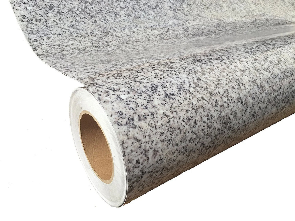 Instant Granite Countertop Vinyl Laminate Sheet | Peel & Stick | Durable Self-Adhesive Paper Roll Resists Heat, Stains, Water | Kitchen & Bath | 36�� x 144�� (3' x 12') | Marble Design | Luna Pearl