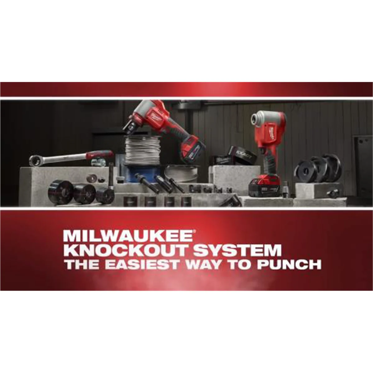 Milwaukee Tool M18 FORCE LOGIC 6T Knockout Tool 1/2" - 4" Kit