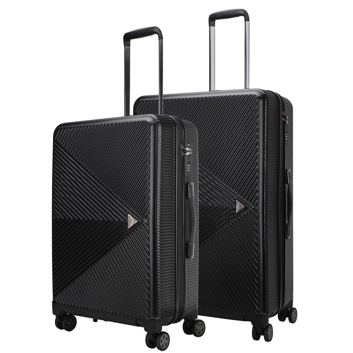 MKF Collection Felicity Extra Large & Large Hardside Luggage 2 pcs, Luxurious Travel Suitcase by Mia K - Rose Gold