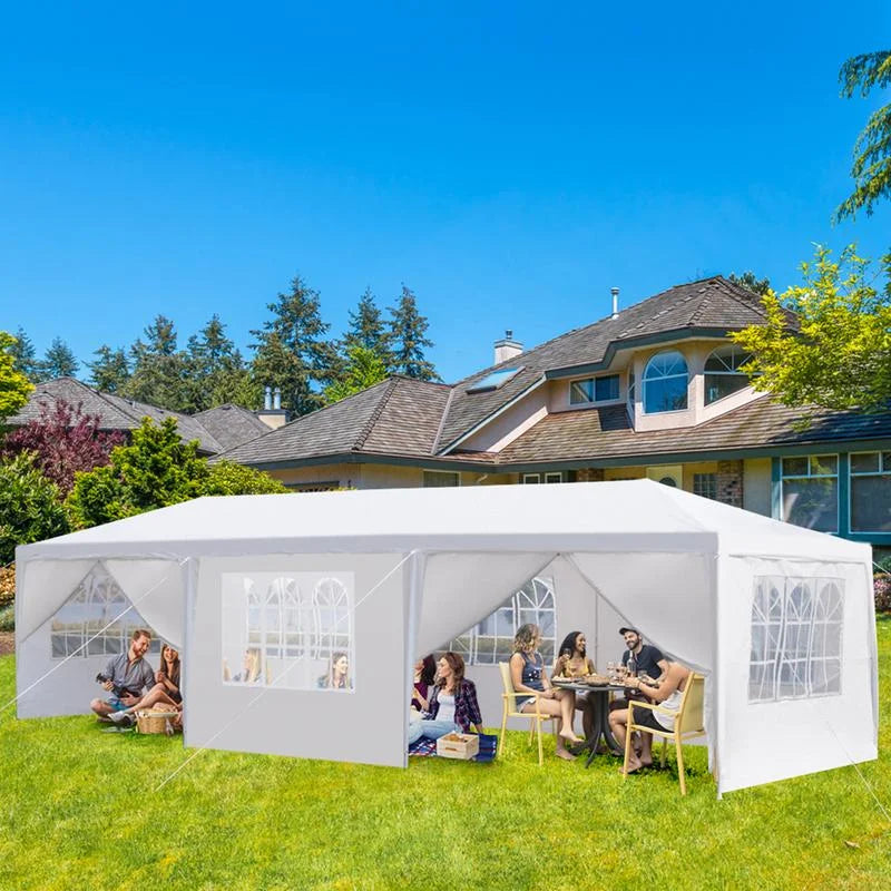 Waterproof 10'x30' Outdoor Party Tent Canopy | with 8 Removable Sidewalls for Patio, Wedding, Or Gazebo,Includes Accessories Portable Garage Storage Double Roof Curtains Double-Sided Umbrella